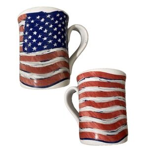 Sonoma Home Goods Patriotic USA Flag Mugs- 12oz